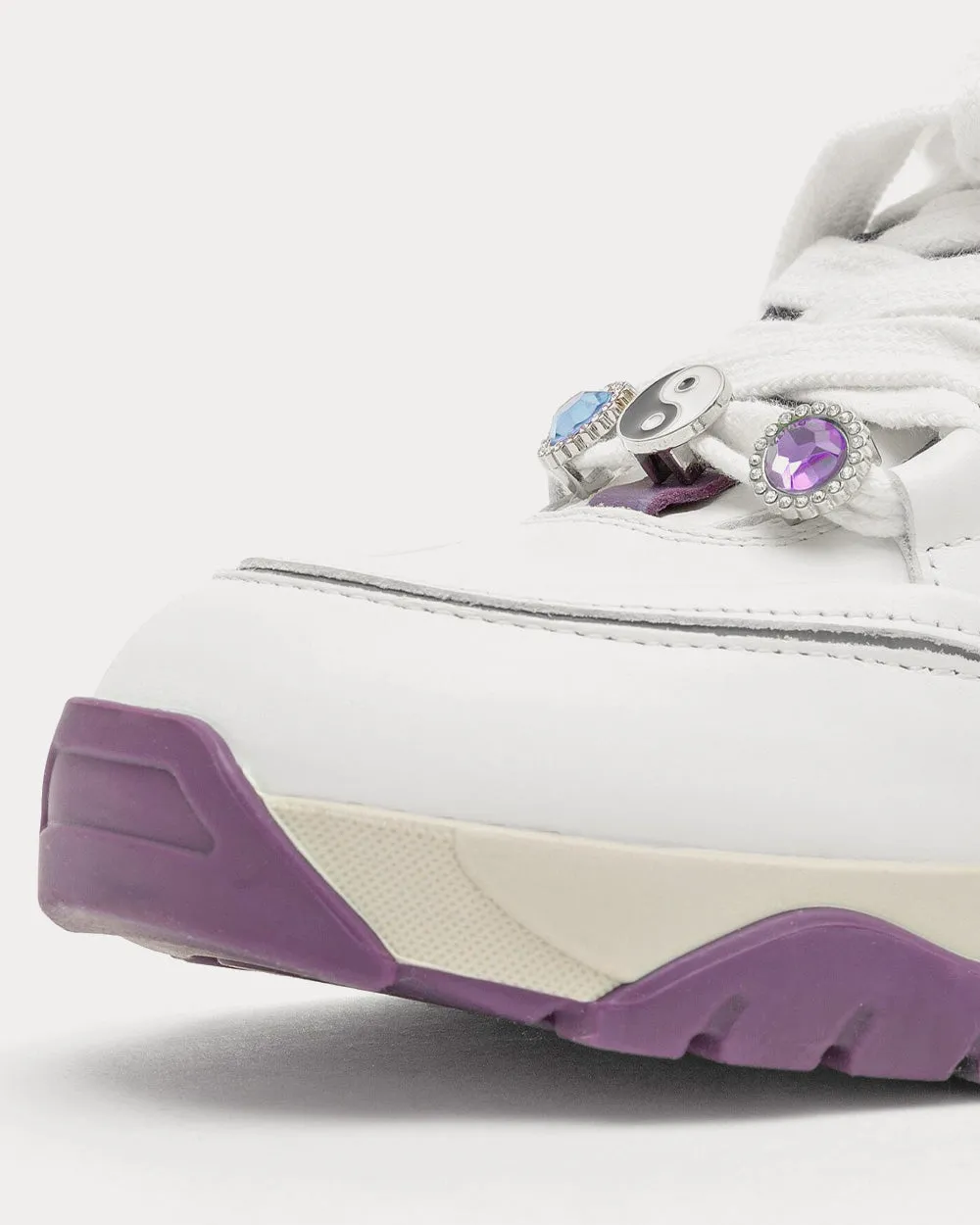 Catfish Lo White / Purple Low Top Sneakers