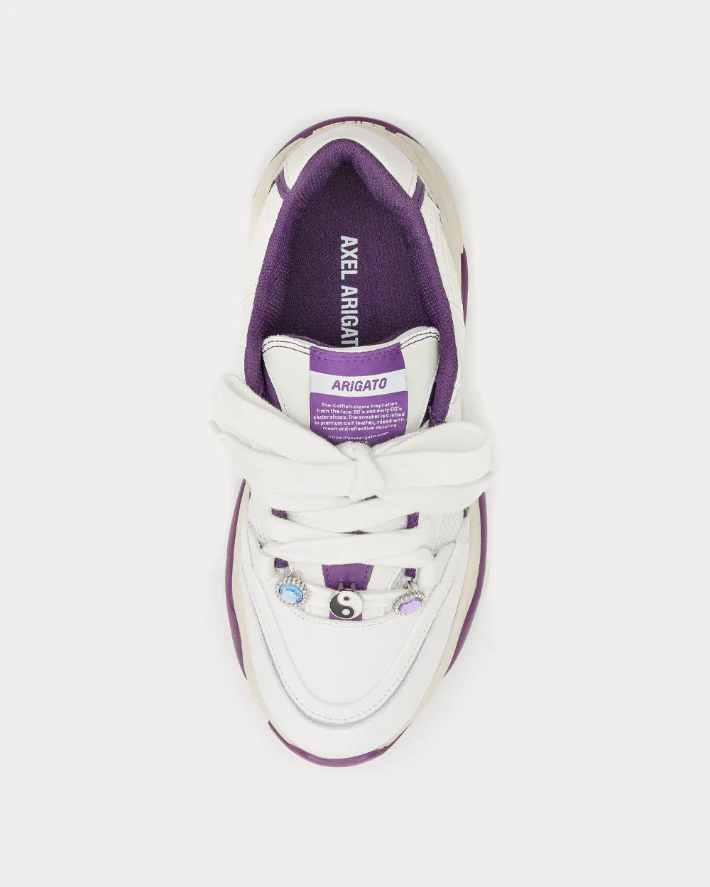 Catfish Lo White / Purple Low Top Sneakers