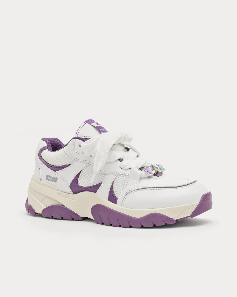 Catfish Lo White / Purple Low Top Sneakers