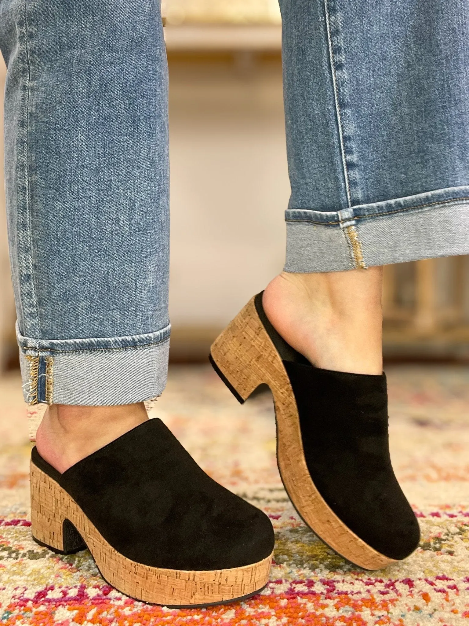 Corky's Footwear Watch Your Back Mule Clog Shoe - Black