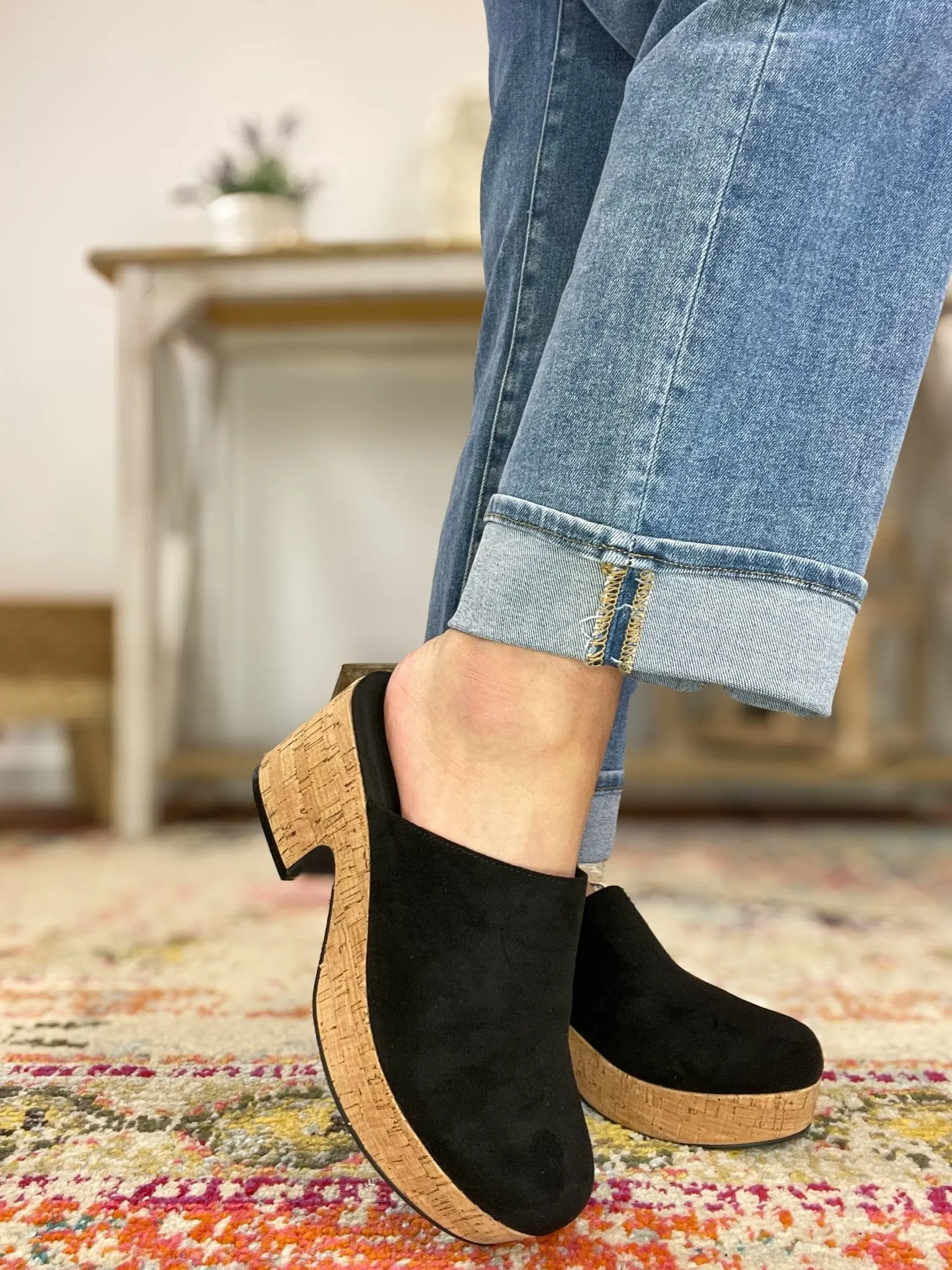 Corky's Footwear Watch Your Back Mule Clog Shoe - Black