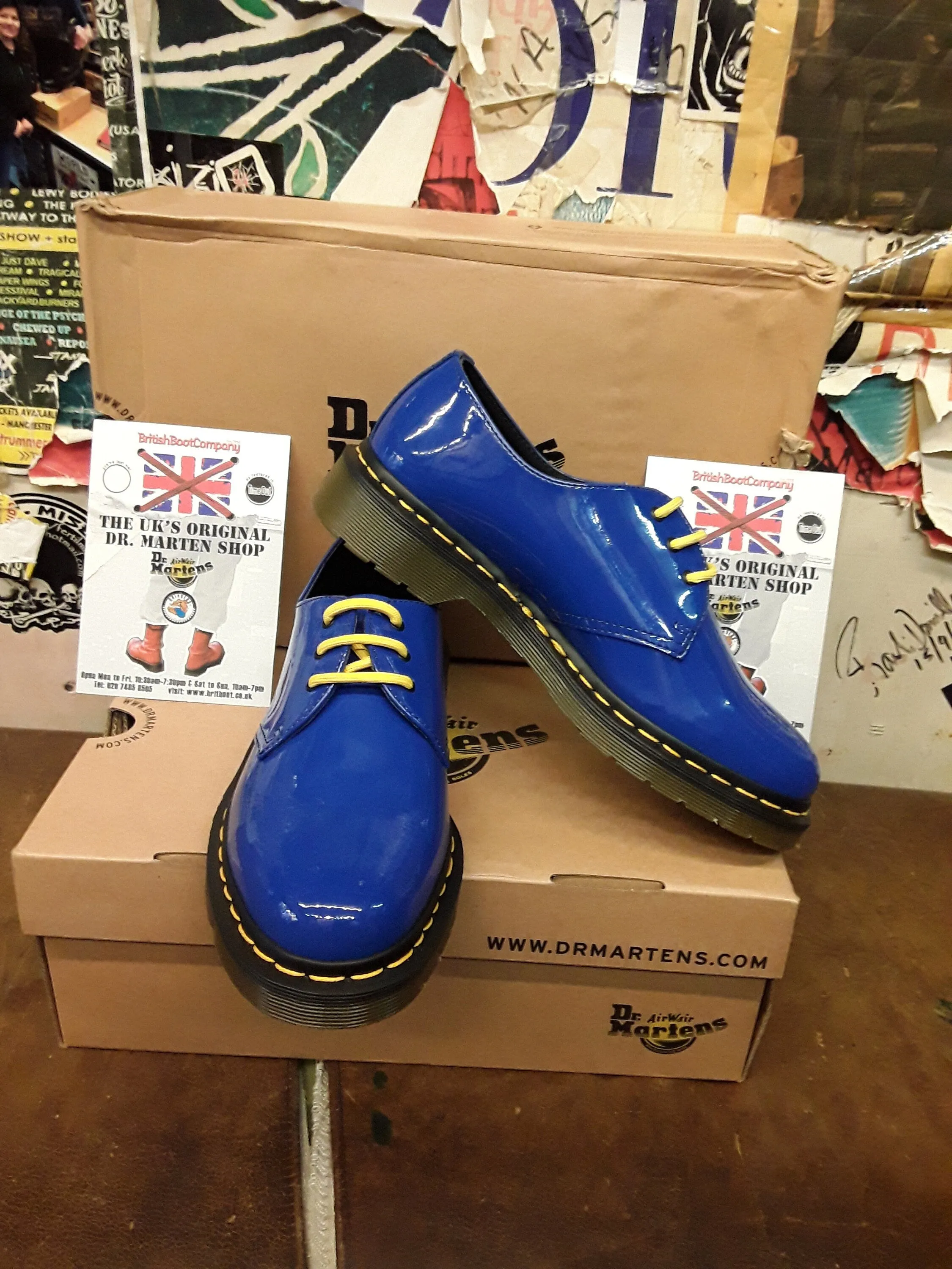 Dr Martens 1461 Royal Blue Patent Size 6 & 7