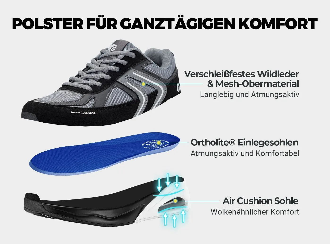 FitVille Damen HeelAero Wanderschuhe V2