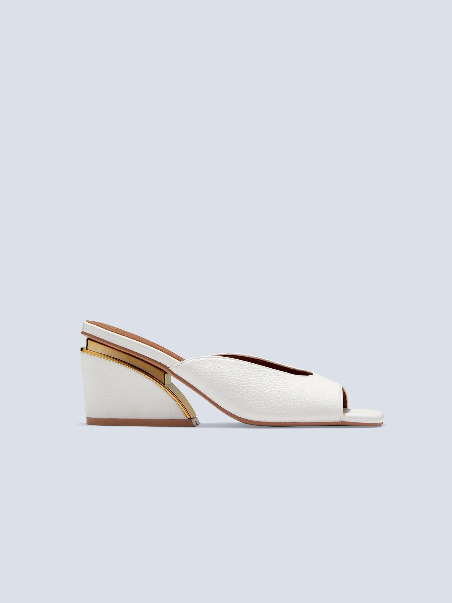 Lisha Metal-Accent Wedge Mule