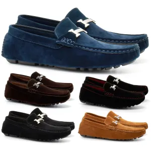 Mens Faux Suede Casual Loafers Moccasins Slip On Driving Shoes