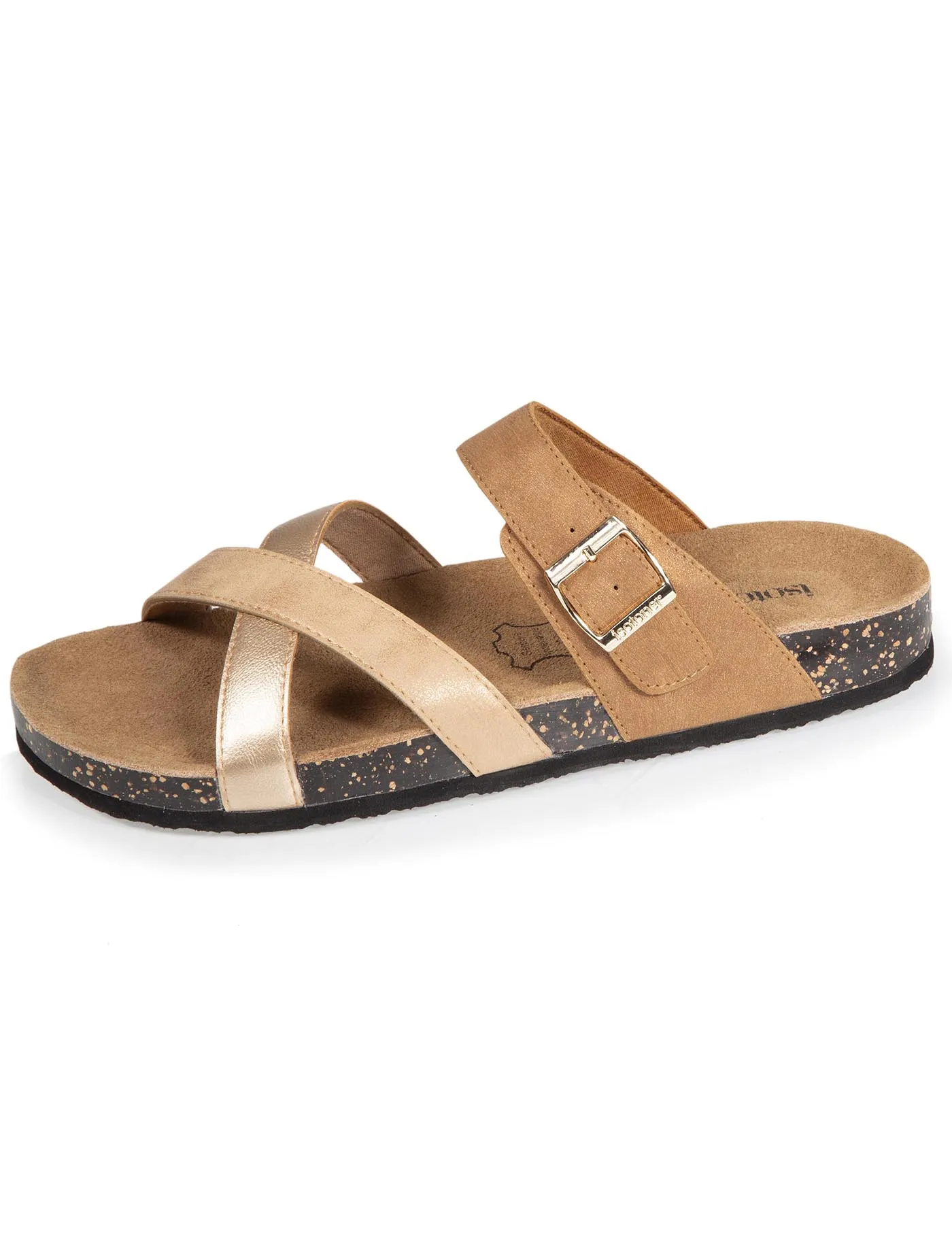 Mules Femme multi bride Camel