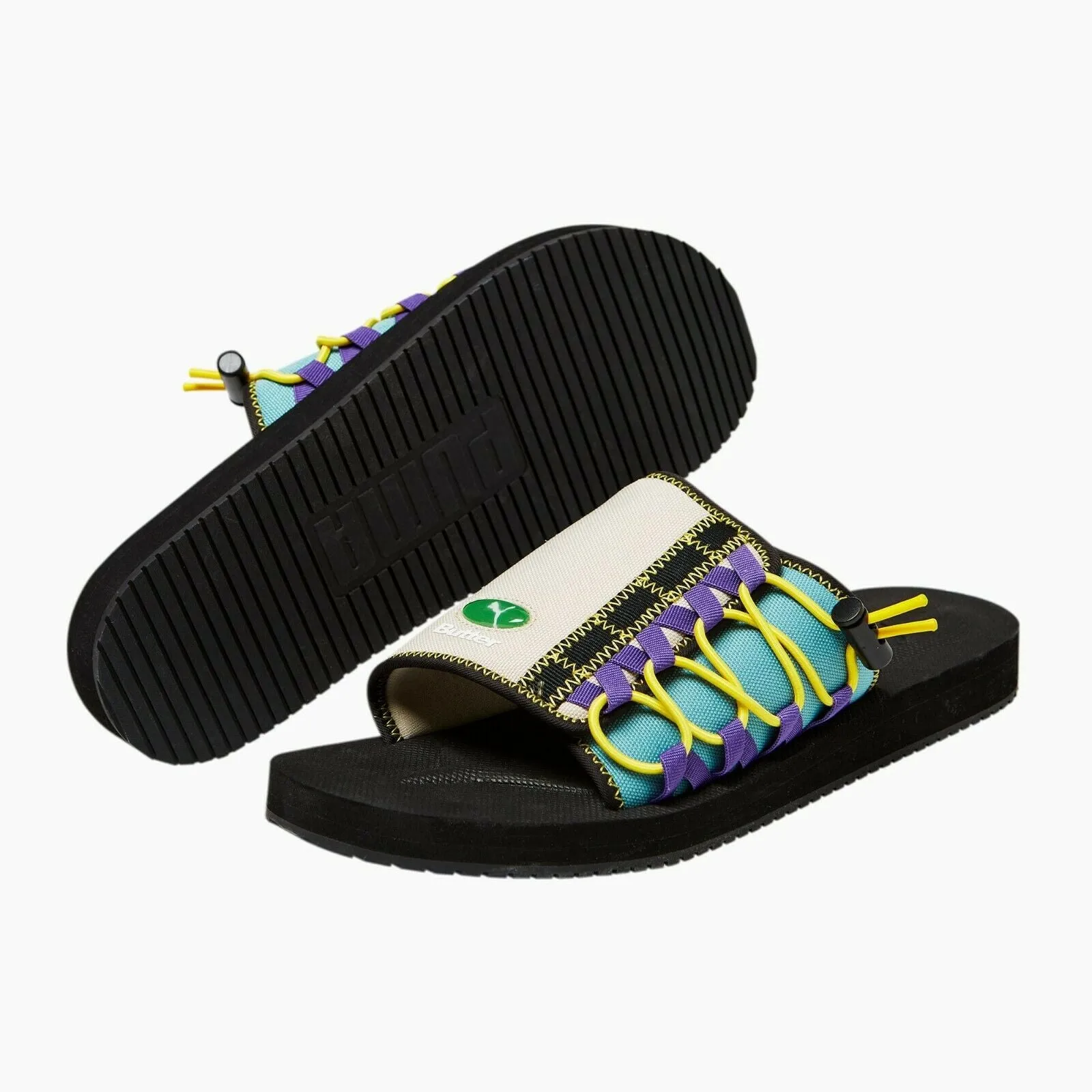 PUMA WILO BUTTER GOODS Mens Slides - Puma Black-Putty-Mineral Blue
