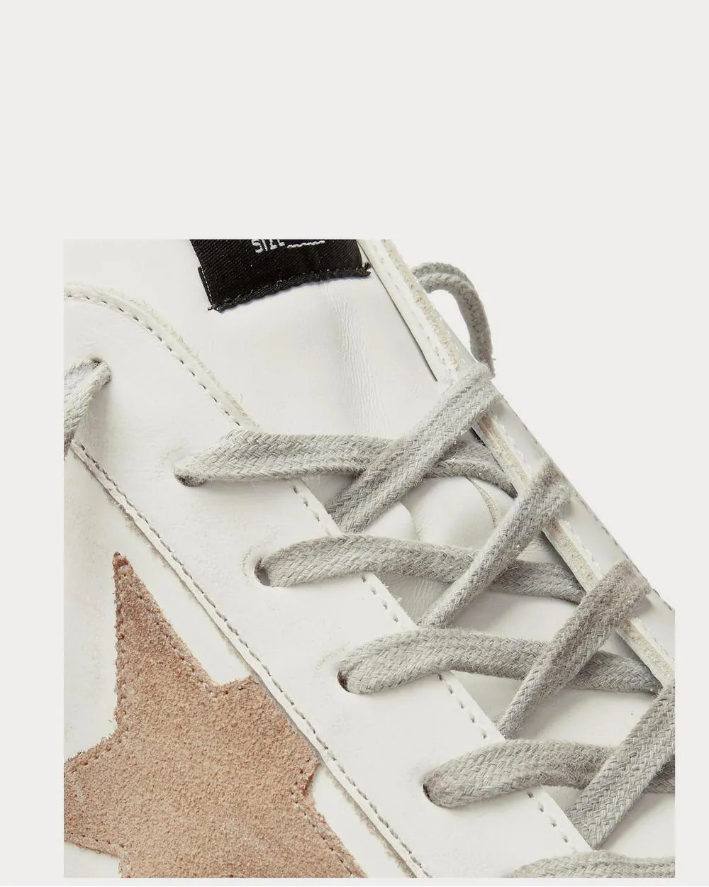 Superstar Distressed Leather and Suede  White low top sneakers