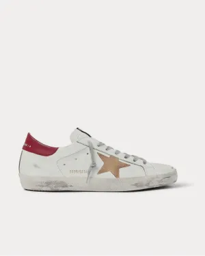 Superstar Distressed Leather and Suede  White low top sneakers