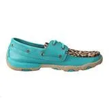 Twisted X Women's Turquoise and Cheetah Driving Mocs
