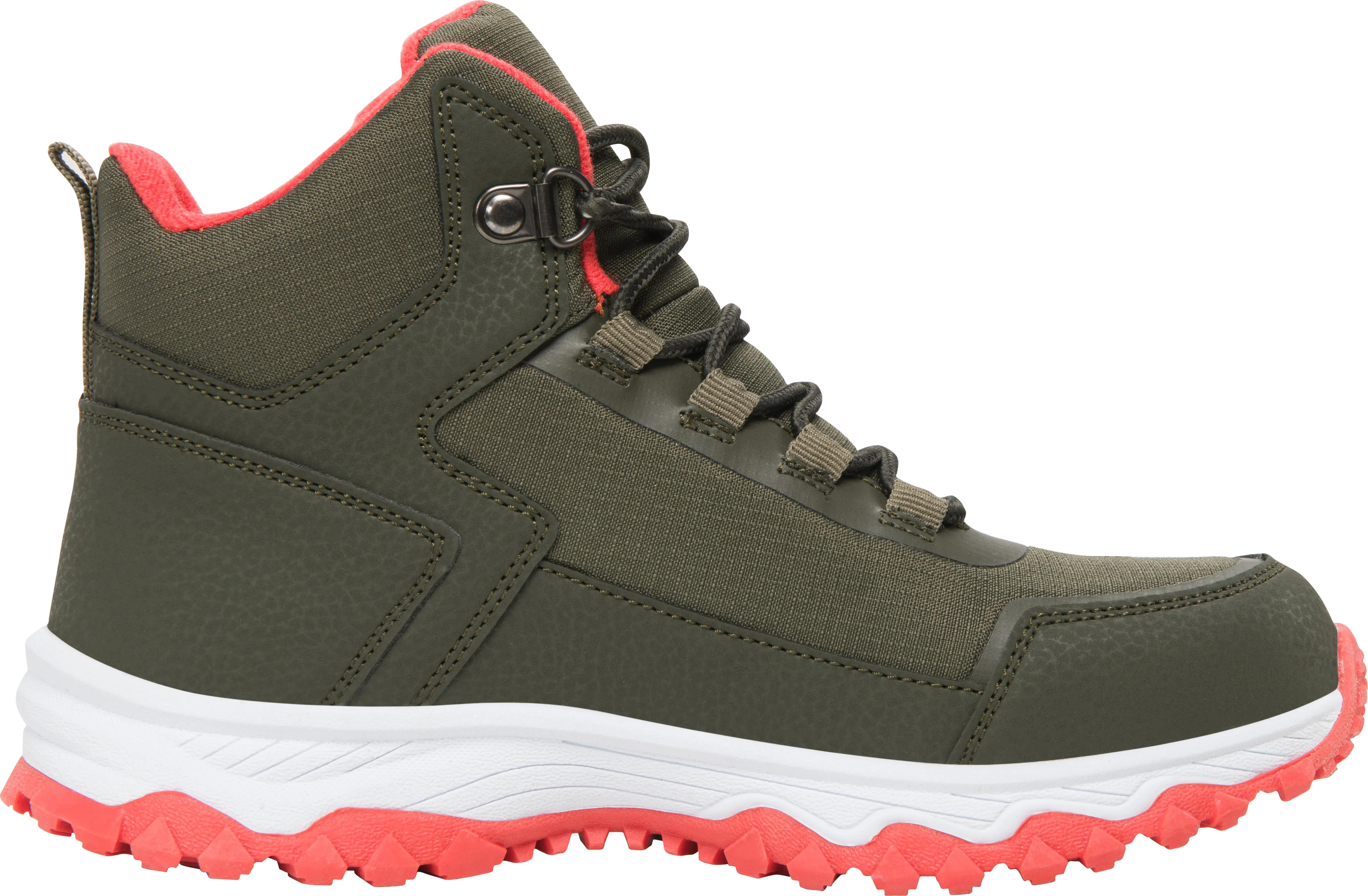 Viking Footwear Kids&#x27; Akkarvik Mid Waterproof Lace Hunting Green/Red | Buy Viking Footwear Kids&#x27; Akkarvik Mid Waterproof Lace Hunting Green/Red here | Outnorth