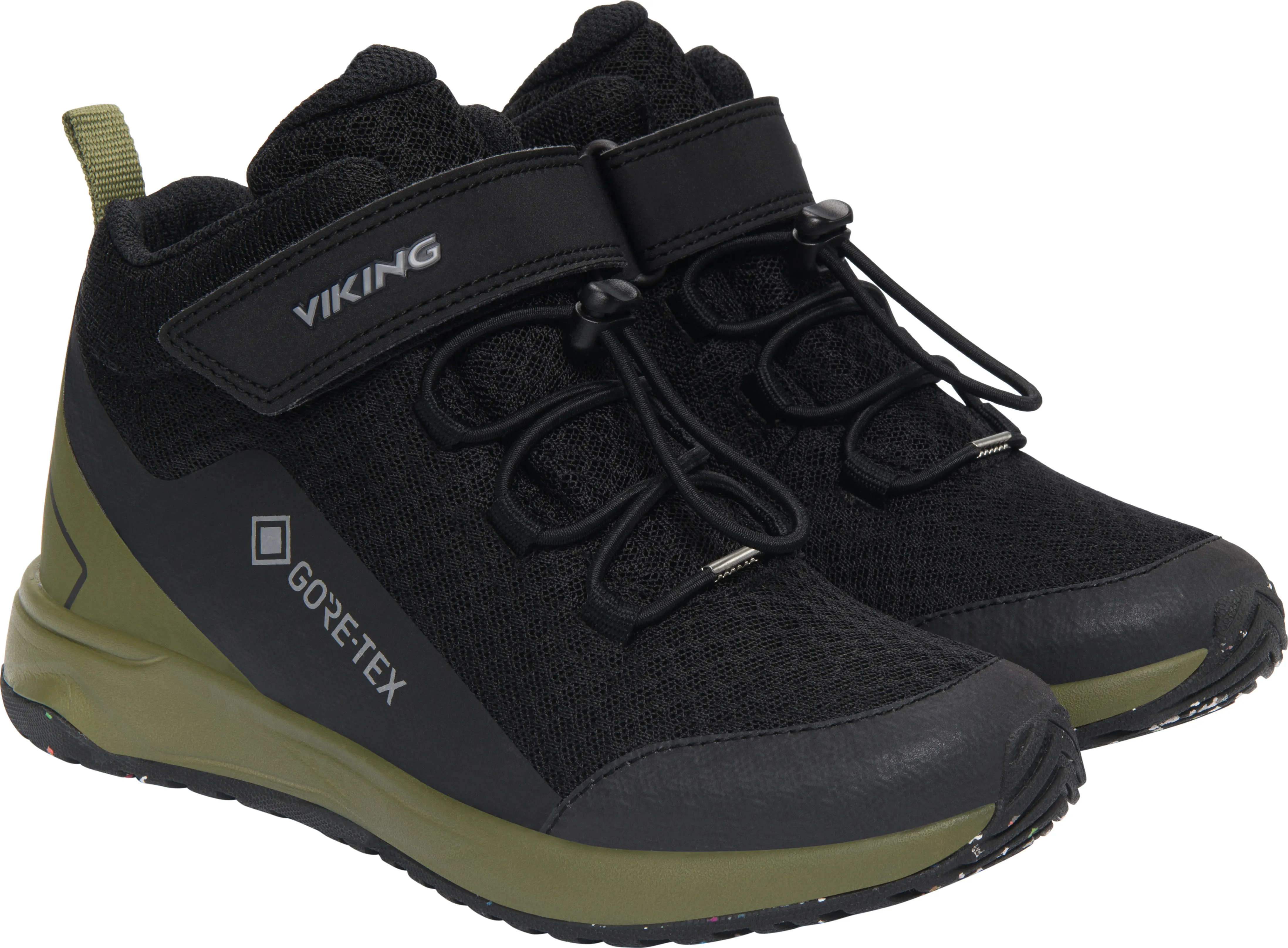Viking Footwear Kids&#x27; Elevate Mid F GORE-TEX Black/Khaki | Buy Viking Footwear Kids&#x27; Elevate Mid F GORE-TEX Black/Khaki here | Outnorth