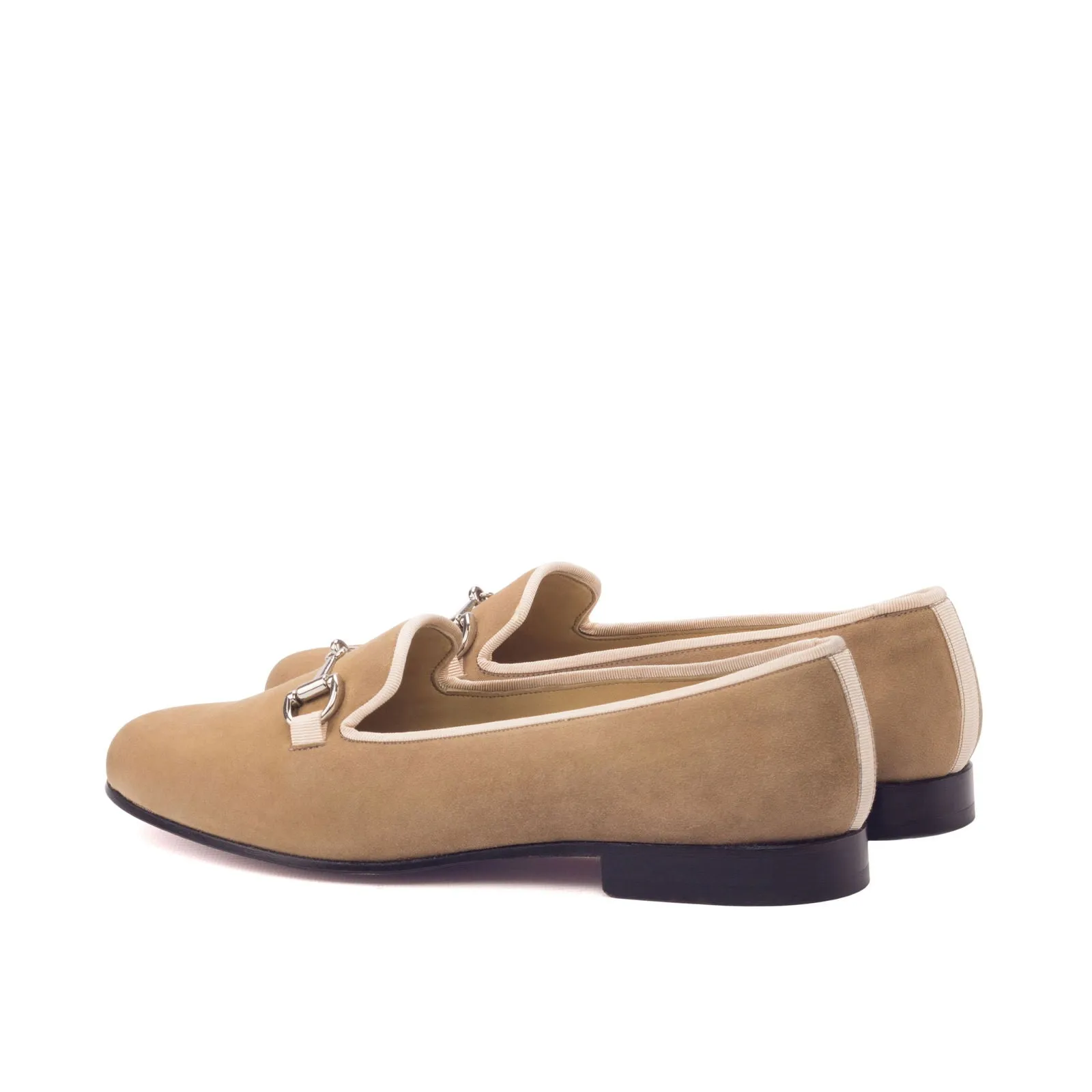 Women's Rose Leather Slippers Brown 3206