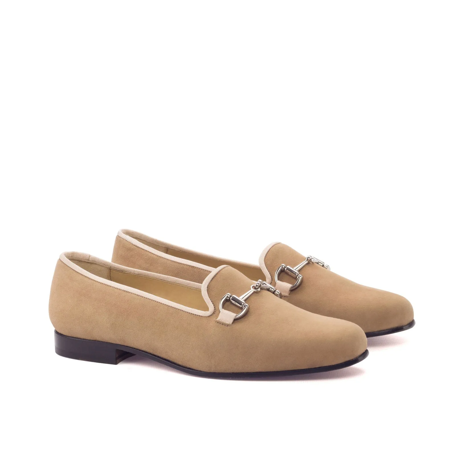 Women's Rose Leather Slippers Brown 3206