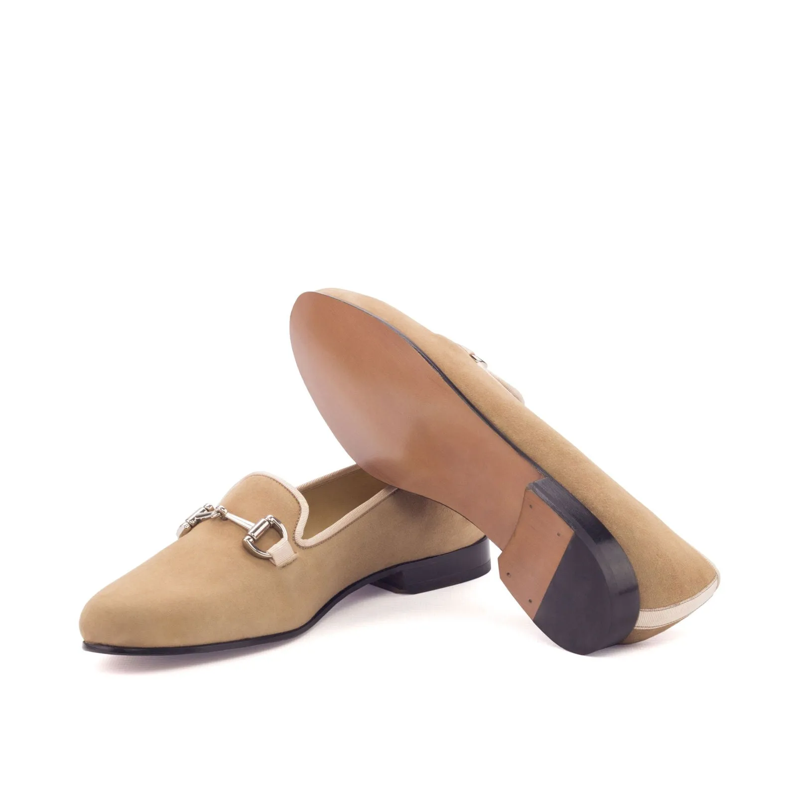 Women's Rose Leather Slippers Brown 3206